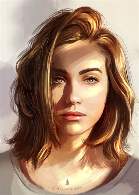 Artstation Sketch Girl Portrait Zimoslava Art Desenhando Retratos