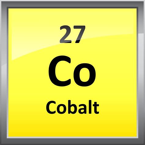 Cobalt Element Symbol Periodic Table Stickers By Sciencenotes