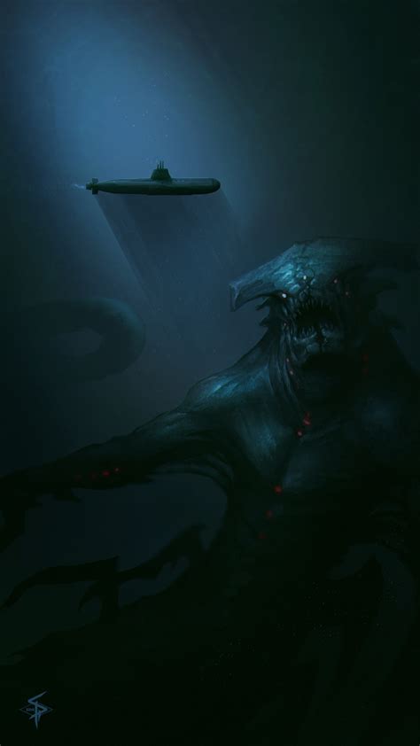 Sea Monster Art Dark Fantasy Art Mythical Creatures Art