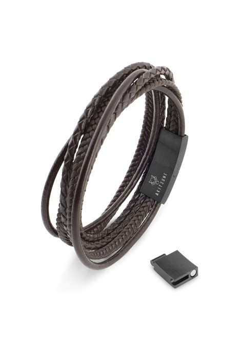 Ambush Synthetic Leather Bracelet Black Brown Blackskies Online