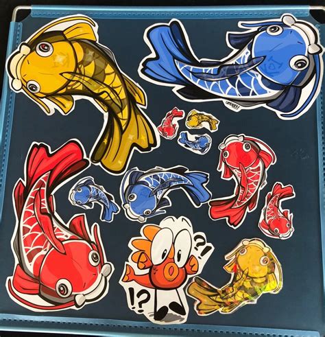 Koi Fish Stickers Etsy