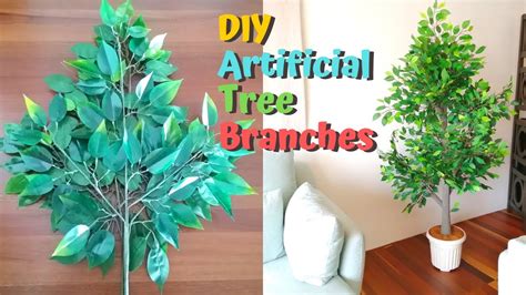 How To Make Artificial Tree Branches Diy Fake Leaf Looks Real Youtube