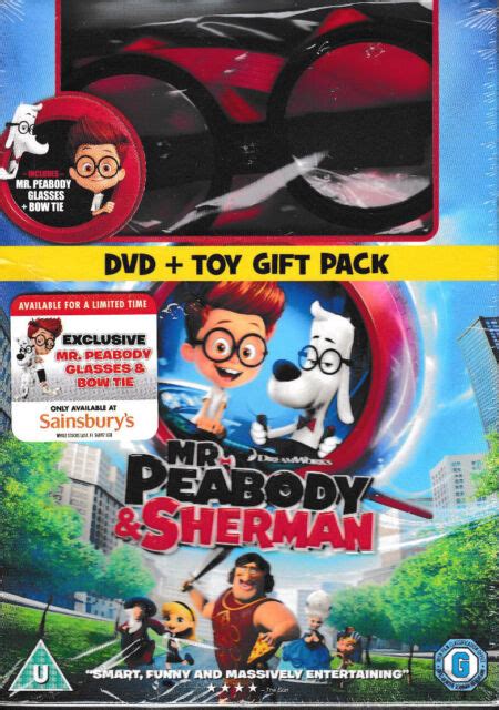 Mr Peabody And Sherman Dvd Mrpeabody Glasses And Sherman Bow Tie T Set Ebay
