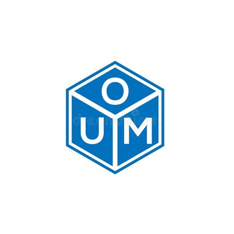 Oum Letter Logo Design On Black Background Oum Creative Initials