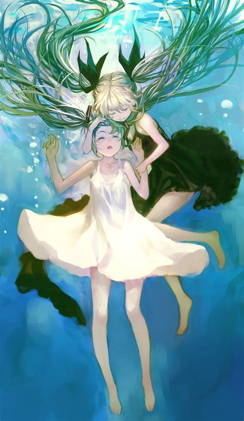 Art Anime Girl Drowning