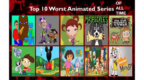 Top 10 Worst Animated Series Of All Time By Aviytph On Deviantart