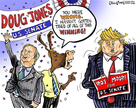 Hands On Wisconsin Doug Jones Defeats Roy Moore In Alabama Opinion Cartoon