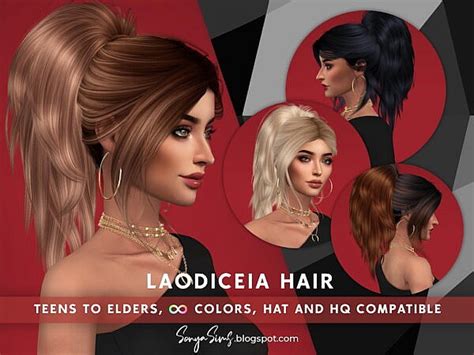 Laodiceia Hair Sonya Sims Sims 4 Hairs