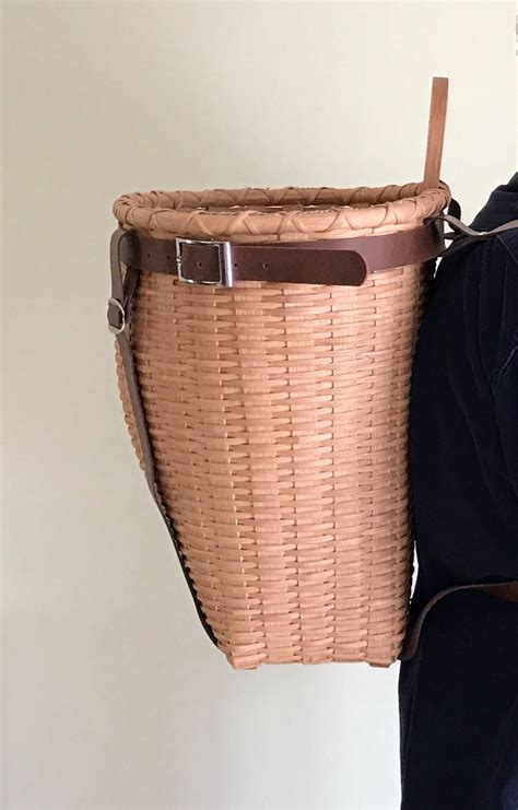 Backpack Basket Medium Adirondack Style Etsy Genuine Leather Style