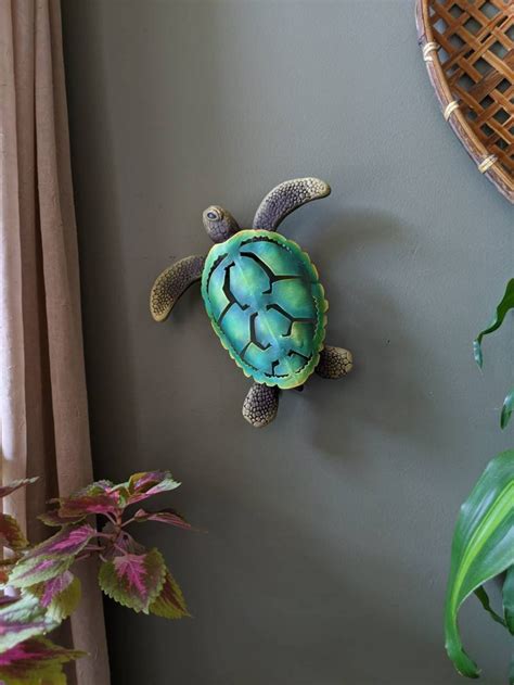 Green Sea Turtle Garden Art Home Decor Etsy