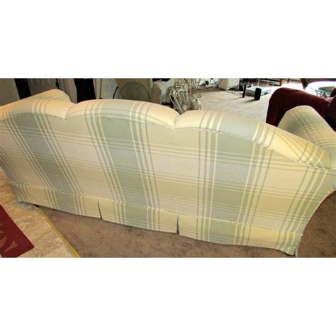Clayton Marcus Plaid Sofa With Slipcover Chairish