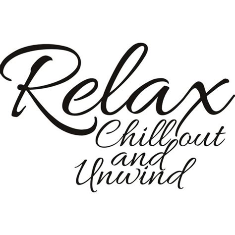 Relax Chill Out Wall Sticker Bathroom Quote Wall Decal