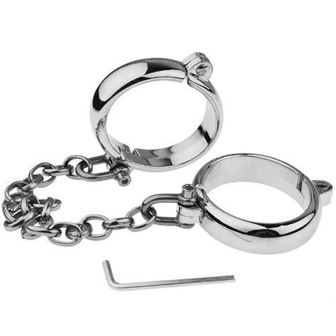 Handcuffs Ankle Cuff Oval Type Metal Bondage Lock Bdsm Fetish Wear With