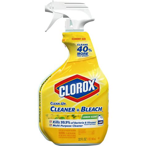 Clorox Clean Up All Purpose Cleaner With Bleach Spray Bottle Lemon