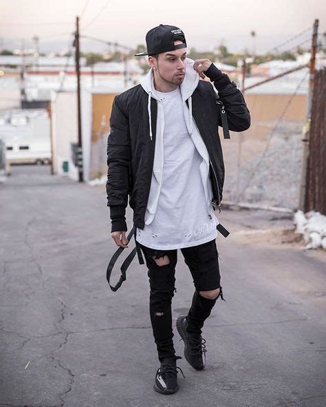 Ripped Jeans Hoodie Jacket And Cap Teenstyle Mens Fashion Casual