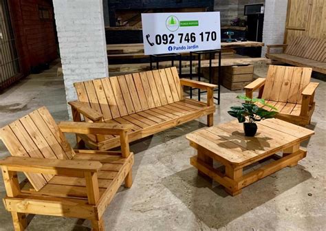 sillones de jardín en madera 8 500 00 en mercado libre