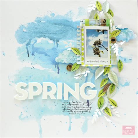 Vicki Boutin Spring Layout With The Ready To Use Mixed Media Pad