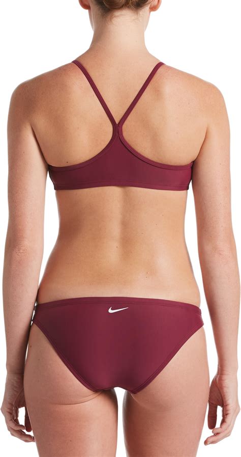 Nike Swim Essential Racerback Bikini Set Women Vilain Red At Uk