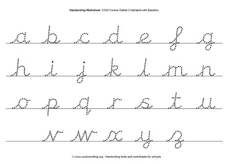 Cursive Letters For Tracing