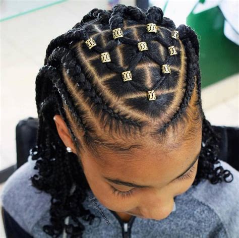 Hairstyles for girls with beads: Summer Jamaican Cornrow Hairstyles For Natural Hair Kids ...
