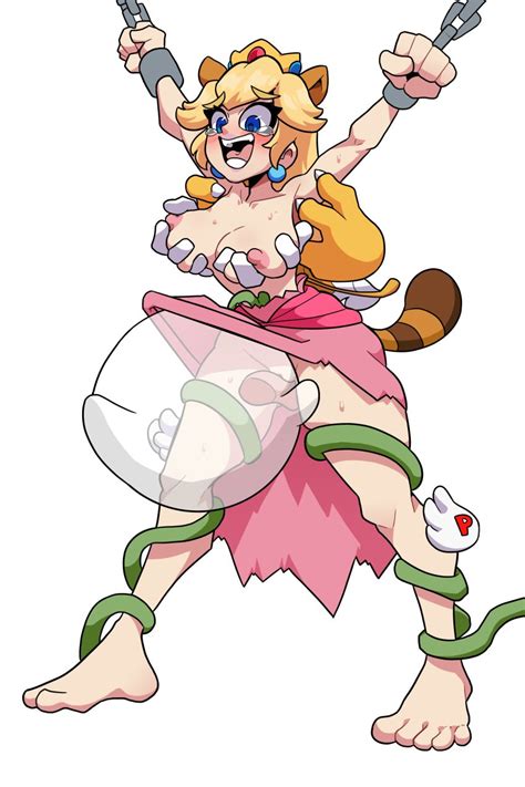 Rule 34 Blonde Hair Blush Bondage Boo Mario Bound Wrists Bowser Breast Grab Breast Squeeze