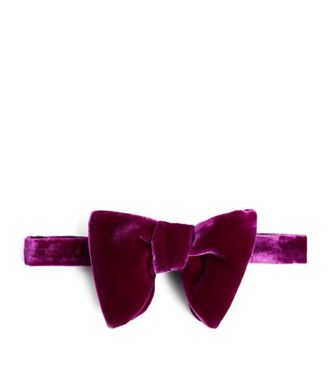 Mens Tom Ford Purple Velvet Bow Tie Harrods Uk