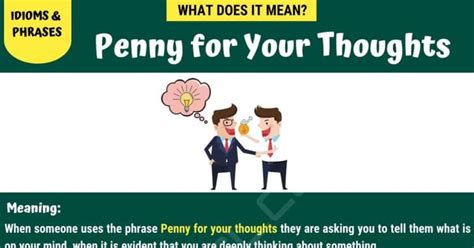 Penny For Your Thoughts Do You Know The Meaning Of This Popular Term