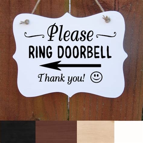 Please Ring Doorbell Sign Sign For Deliveries Ups Usps Etsy