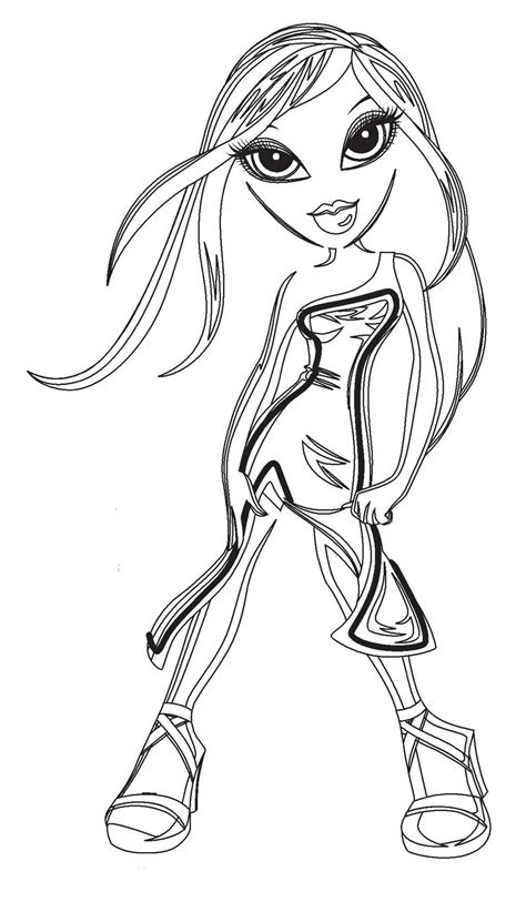 Happy Birthday Bratz Coloring Page Colorful Cartoon Coloring Pages