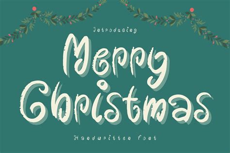 Merry Christmas Font By Brown Cupple Fonts · Creative Fabrica