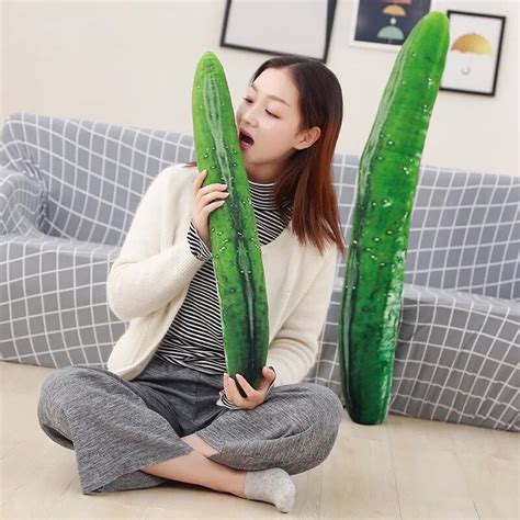 Pc Cm Funny Simulation Cucumber Plush Toy Stuffed Cute Vegetable