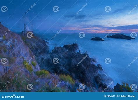 Digital Painting Of The Llanddwyn Island Lighthouse Twr Mawr At Ynys