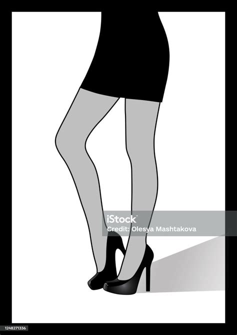 Beautiful Female Legs And Highheeled Shoes Stock Illustration