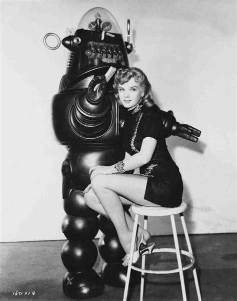 forbidden planet publicity photo anne francis and robby the robot classic movies pinterest