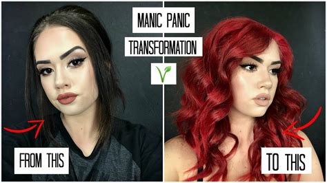 ✅ free delivery and free returns on ebay plus items! MANIC PANIC TRANSFORMATION | BLACK TO RED HAIR - YouTube