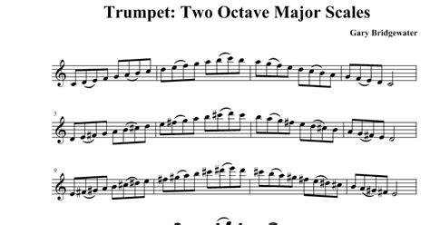 Click on the score below for larger image complete list of scales for bb trumpet on buzzing it. Trumpet: Trumpet: Two Octave Major Scales