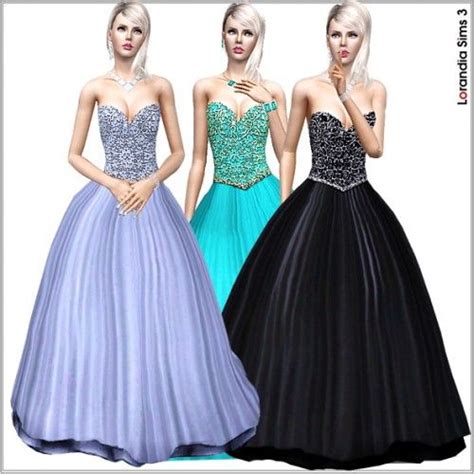 Princess Gown By Lorandia Sims Sims 4 Dresses Princess Gown Sims 4