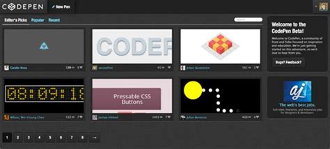 Meet Codepen Dribbble For Coders Design Shack