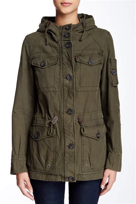 Army Green Jacket With Hood Army Military
