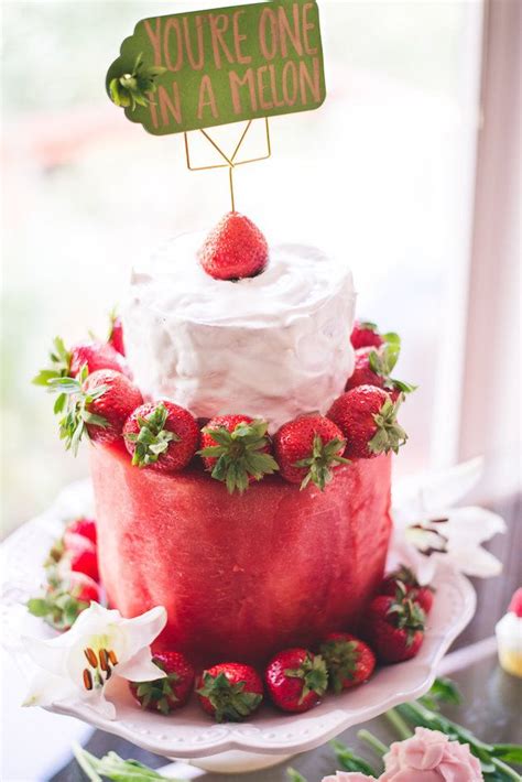 Fun And Healthy Summer Lovin Engagement Party Inspiration Wedding Cake Alternatives Strawberry