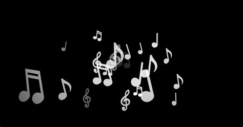 Music Notes Black Background