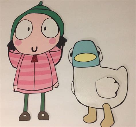 Sarah And Duck Inspired Cardstock Cutout 14 12 10 8 6 Ribbon Twins