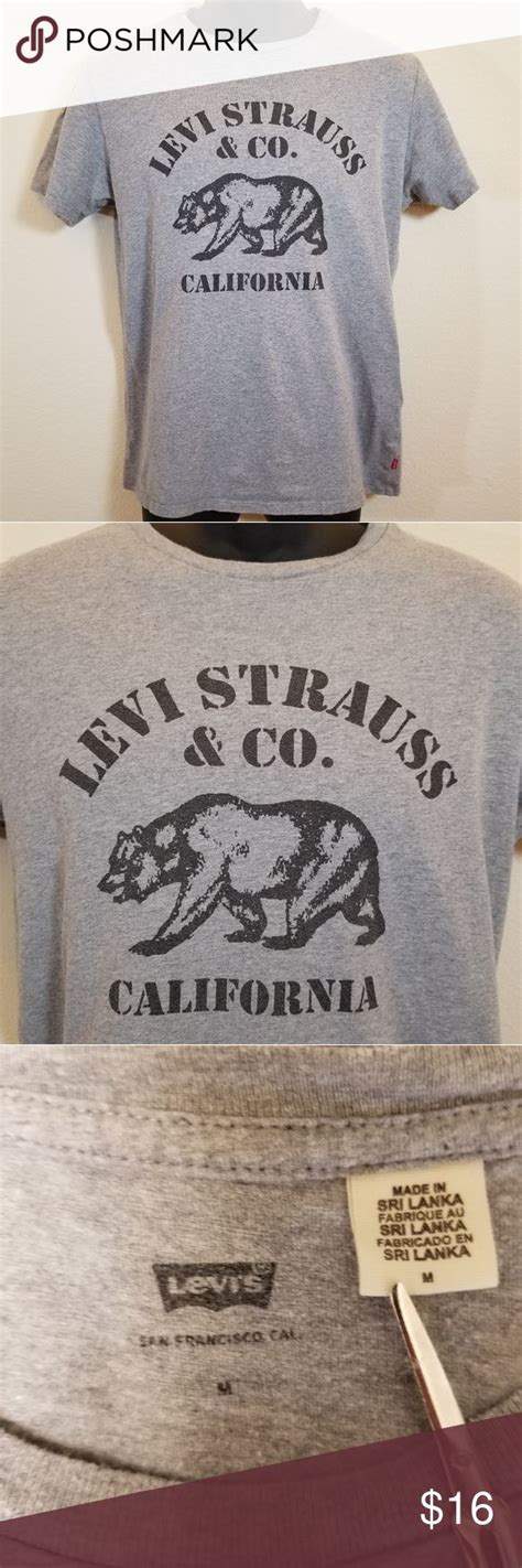 Levi Strauss And Co Calif W Bear Tshirt Med Levi Strauss Cotton