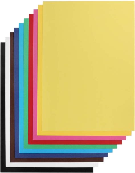 Aselected 100 Sheets 230 Gsm Thick Coloured Card A4 Bright Multi