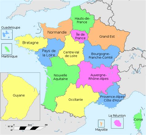Carte de france des régions et des départements à imprimer. Regiones de Francia - Wikipedia, le encyclopedia libere