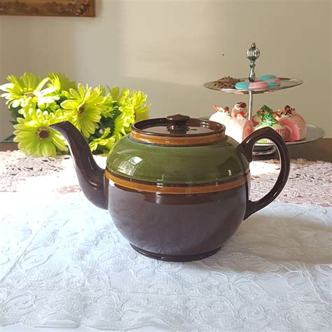 Vintage Sadler England Brown Betty Teapot Large Full Size 9 Cup