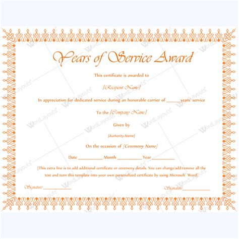 On month_____, 2019, i mailed a presentment to: Years of service award 11 | Service awards, Award template ...