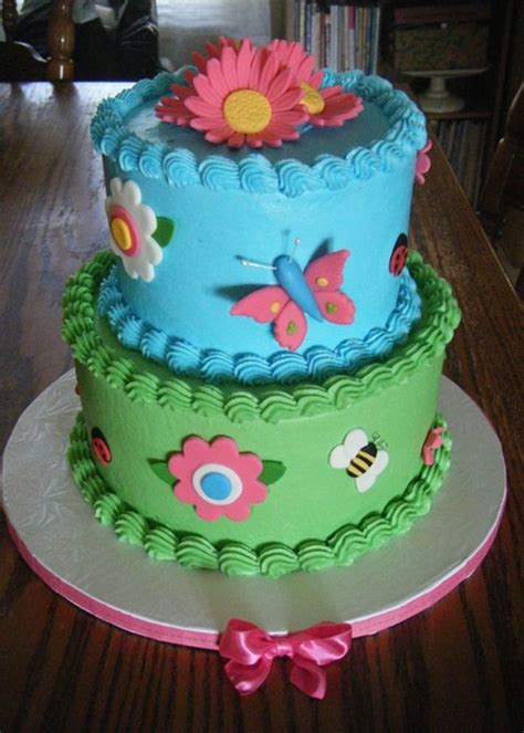Flowers And Butterflies Birthday Cake Butterfly Birthday Cakes