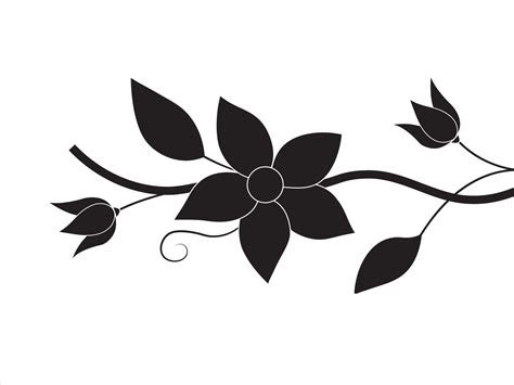 Flower Vine Border Svg