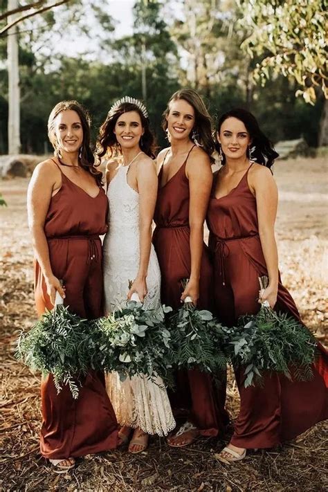 12 Favorite Fall Bridesmaids Dresses Ideas Fashionable Rustic